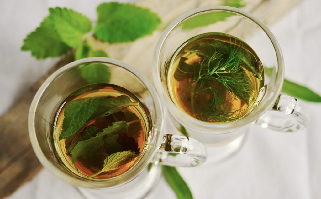 Herbal Tea with mint, sage and fennel flavors